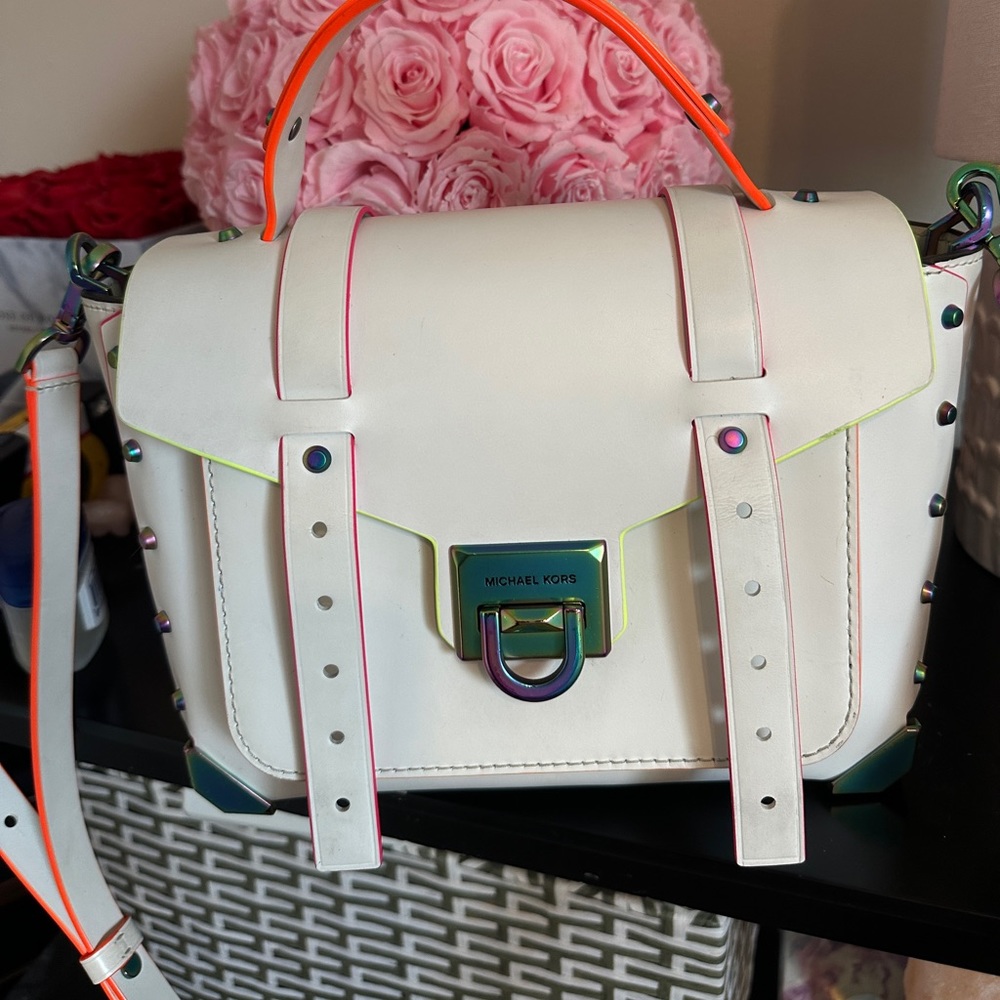 Neon Rainbow Medium Manhattan Michael Kors Purse
